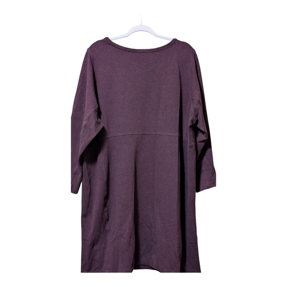 Duluth Trading Shift Dress Size 3X Eggplant Plum Knee Length - Picture 6 of 7